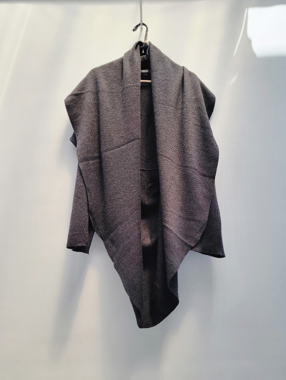 Saks Fifth Avenue Threads Italian Merino Wool Cocoon Sweater Size Medium Gray